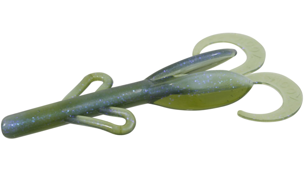 Zoom Baby Brush Hog Creature Bait, 12 Pack, 4in, Watermelon Moondust, 042363X