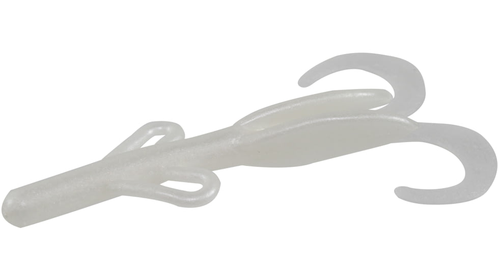 Zoom Baby Brush Hog Creature Bait, 12 Pack, 4in, White Pearl, 042045X