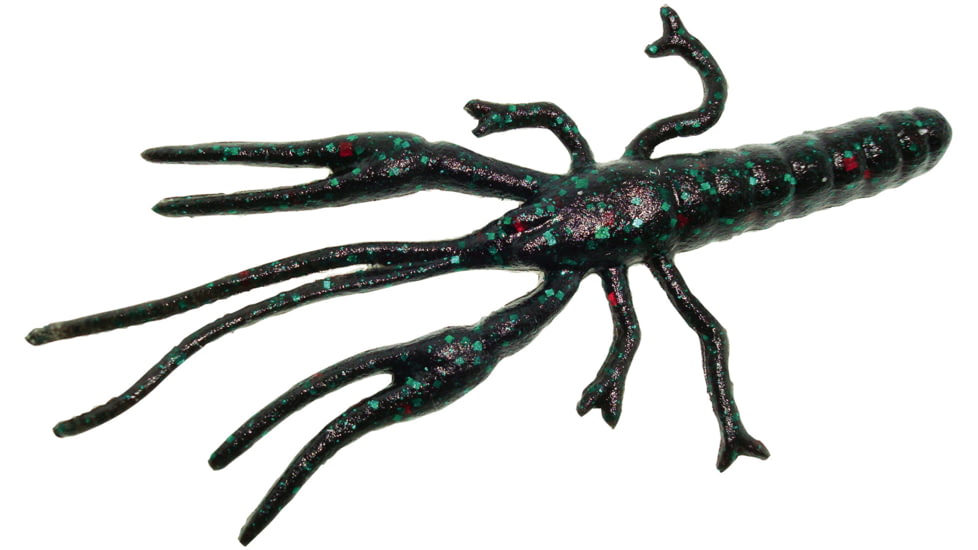 Zoom Big Critter Craw, 10 Pack, 5in, Black Emerald, 039136X