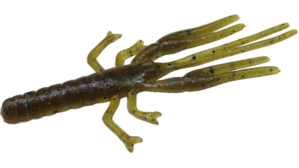 Zoom Big Critter Craw, 10 Pack, 5in, Green Pumpkin Blue, 039239X