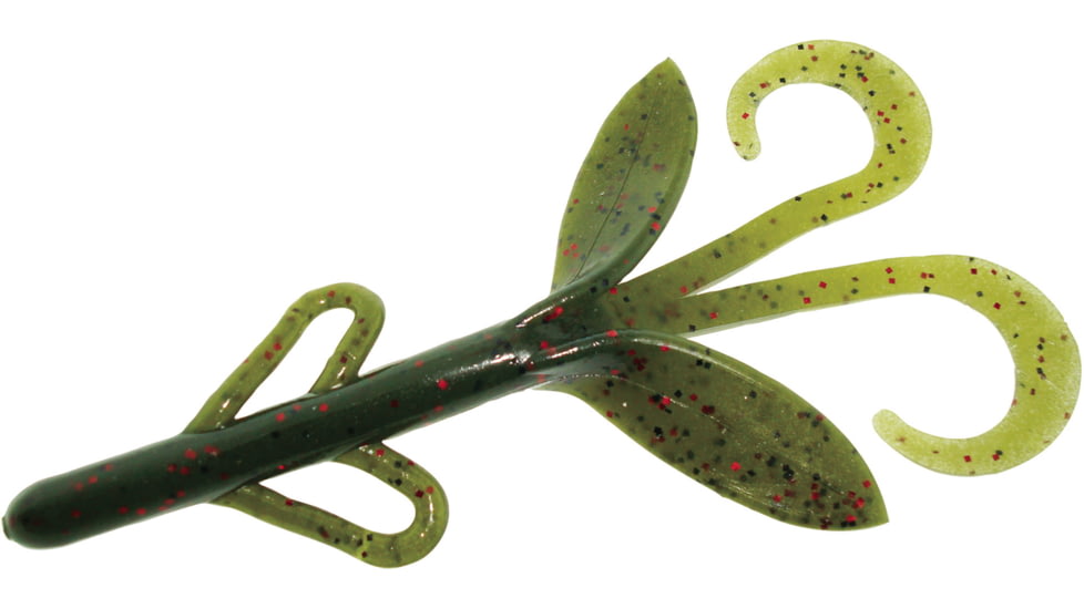 Zoom Brush Hog Creature Bait, 8 Pack, 6in, Avocado, 022147X