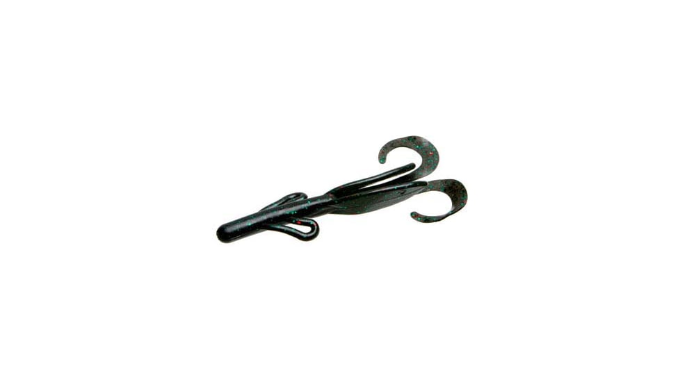 Zoom Brush Hog Creature Bait, 8 Pack, 6in, Black Emerald, 022136X