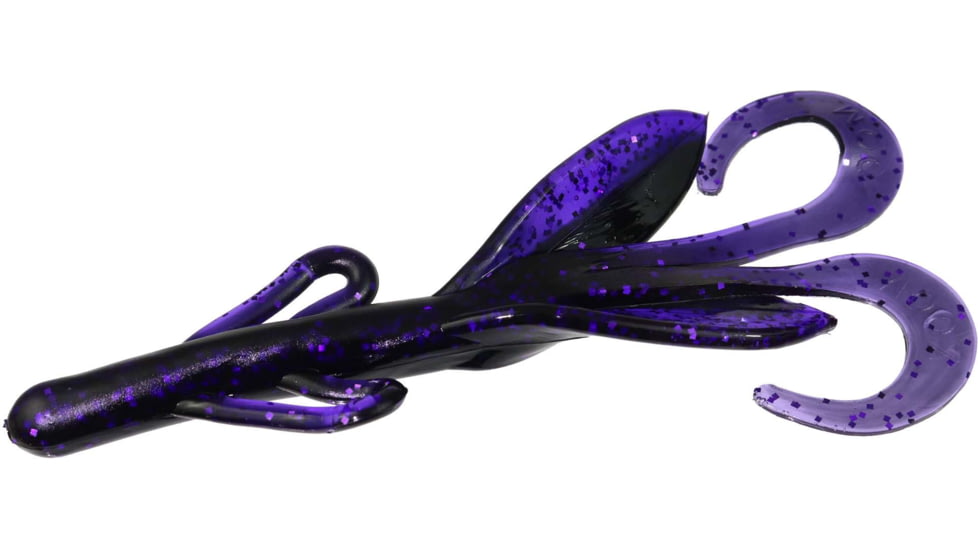 Zoom Brush Hog Creature Bait, 8 Pack, 6in, Black Light, 022369X