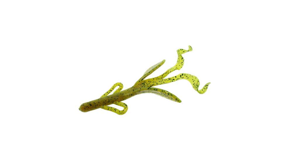 Zoom Brush Hog Creature Bait, 8 Pack, 6in, Chartreuse Pumpkin, 022012X