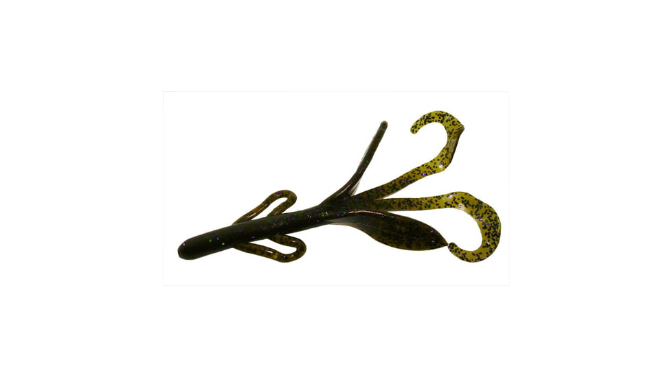Zoom Brush Hog Creature Bait, 8 Pack, 6in, Green Pumpkin Candy, 022272X