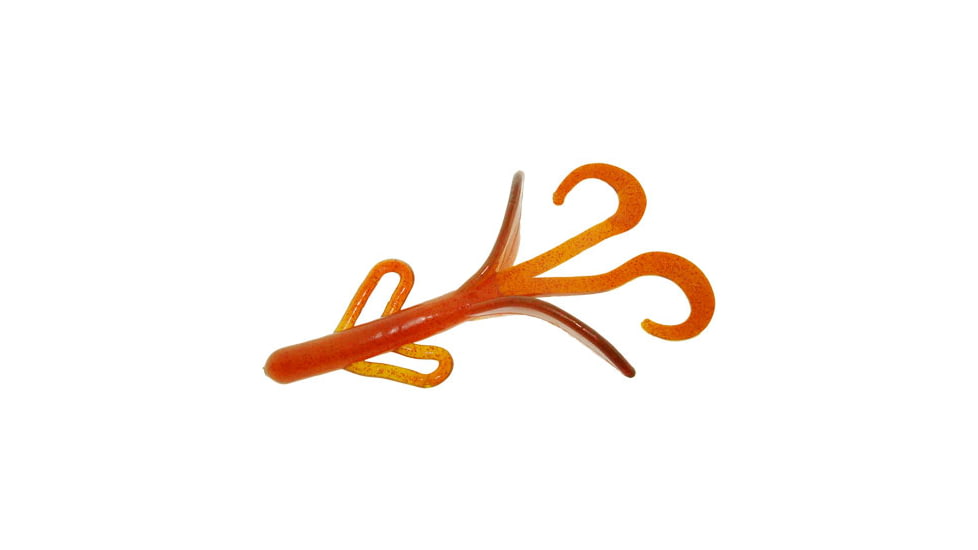 Zoom Brush Hog Creature Bait, 8 Pack, 6in, Motoroil Red, 022273X