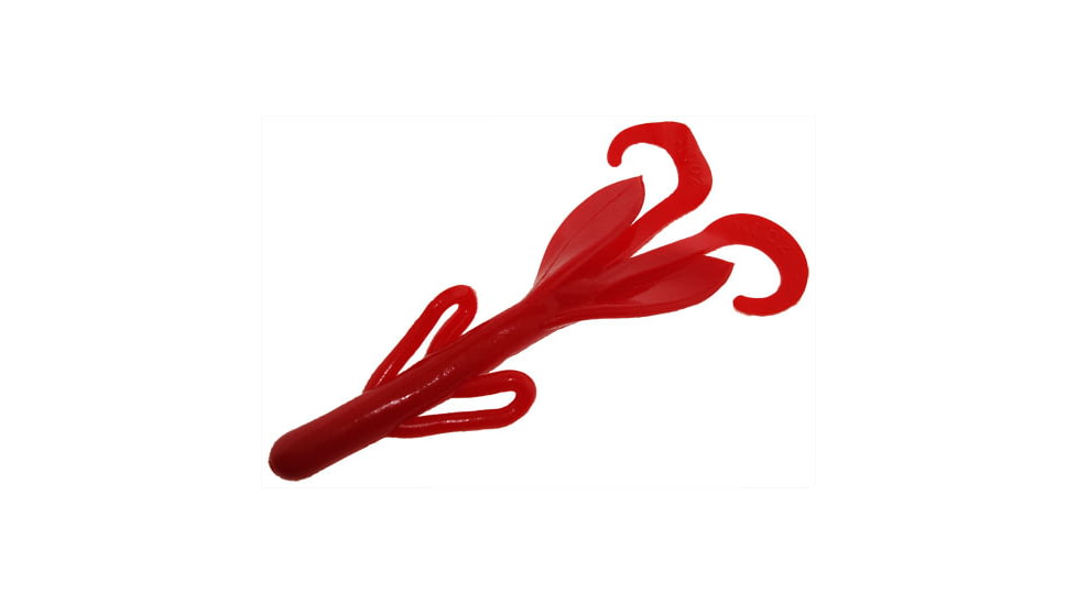 Zoom Brush Hog Creature Bait, 8 Pack, 6in, Tomato No Seed, 022230X