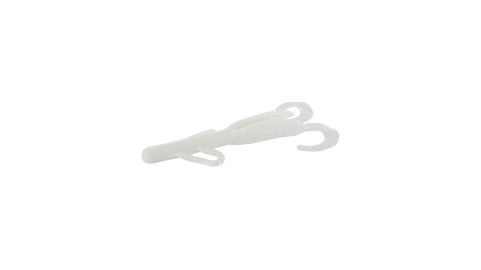 Zoom Brush Hog Creature Bait, 8 Pack, 6in, White, 022040X