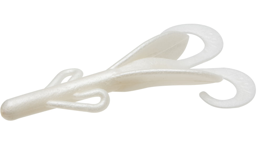 Zoom Brush Hog Creature Bait, 8 Pack, 6in, White Pearl, 022045X