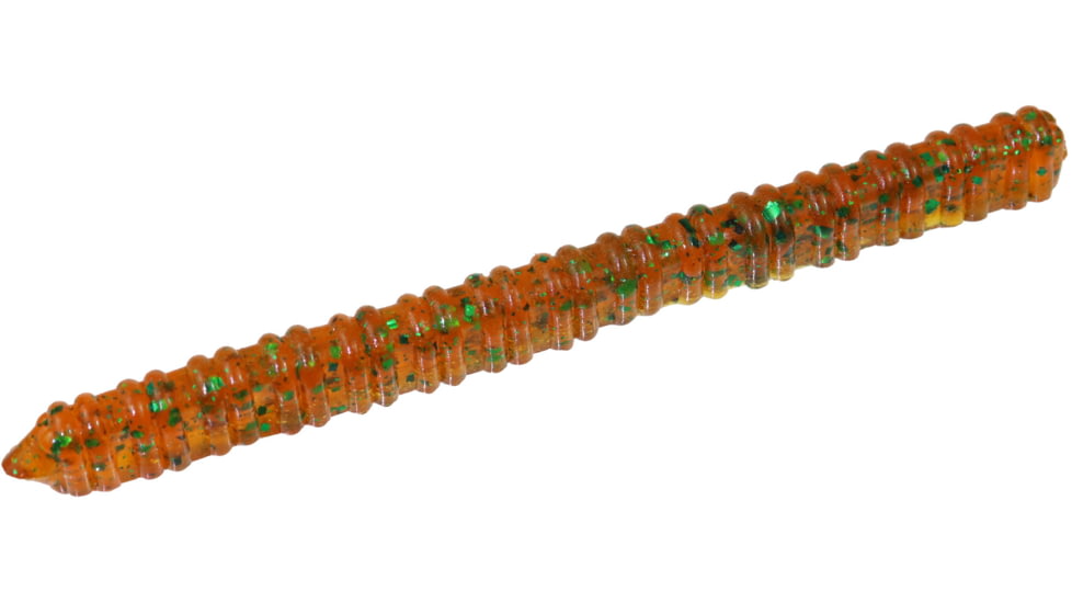 Zoom Centipede Finnesse Worm, 20 Pack, 4in, Gourd Green, 007017X