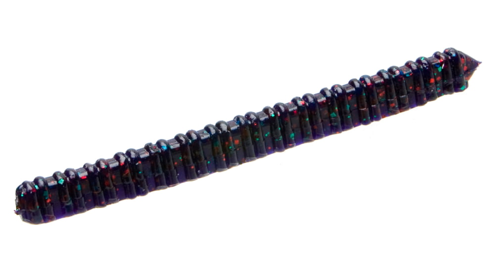 Zoom Centipede Finnesse Worm, 20 Pack, 4in, Junebug Red, 007177X