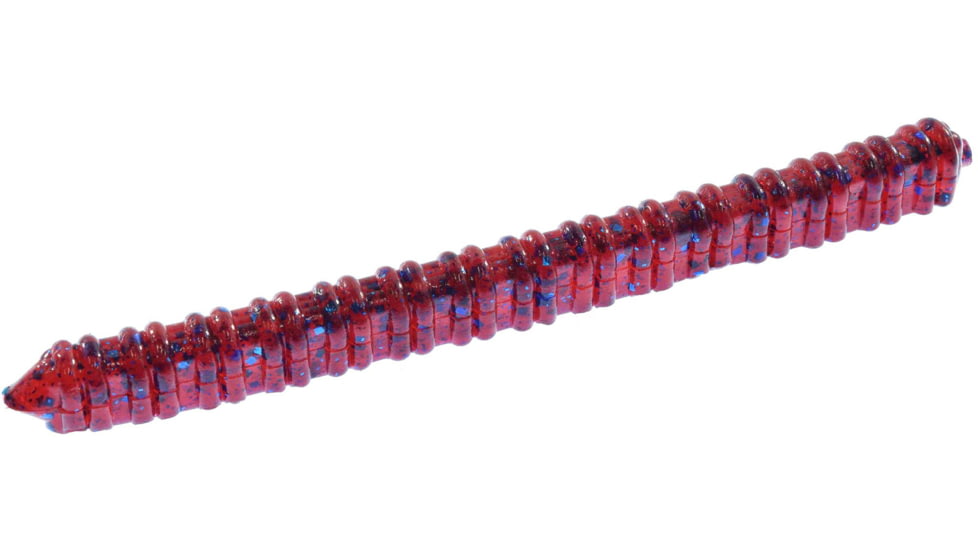 Zoom Centipede Finnesse Worm, 20 Pack, 4in, Plum, 007004X