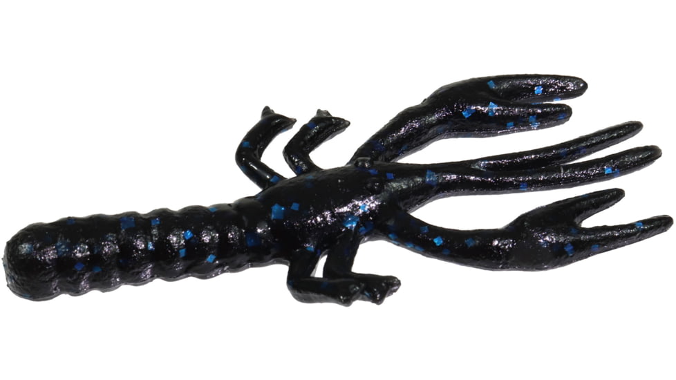 Zoom Lil Critter Craw, 12 Pack, 3in, Black/Blue, 014072X