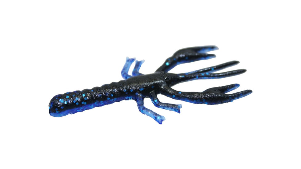 Zoom Lil Critter Craw, 12 Pack, 3in, Black Sapphire, 014100X