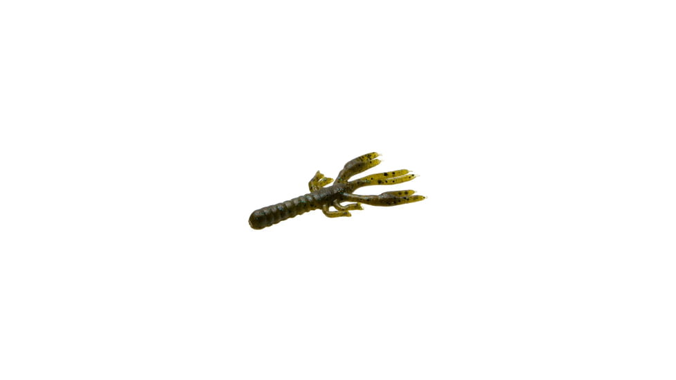 Zoom Lil Critter Craw, 12 Pack, 3in, Green Pumpkin Blue, 014239X