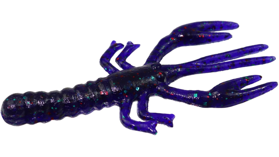 Zoom Lil Critter Craw, 12 Pack, 3in, Junebug Red, 014177X