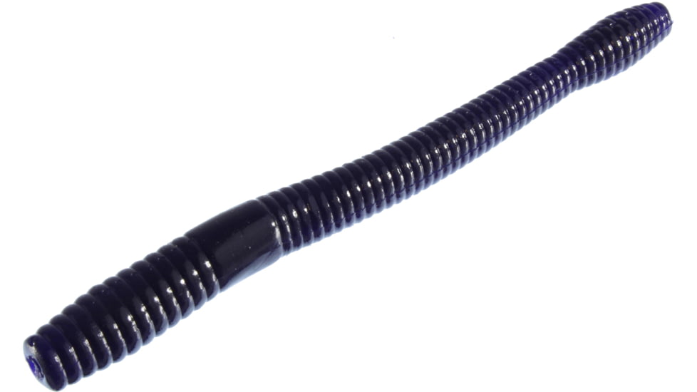 Zoom Magnum Finesse Worm, 10 Pack, 5in, Black Grape, 114161X