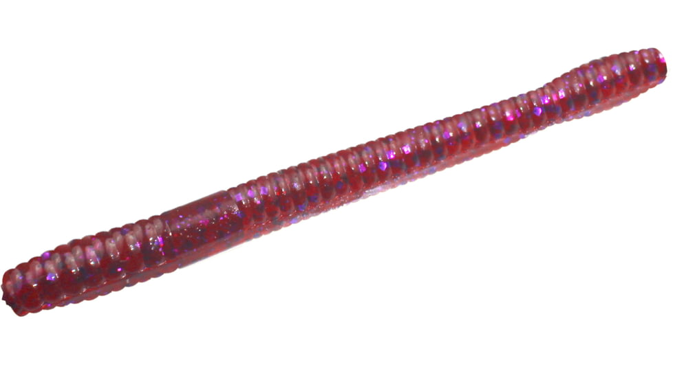 Zoom Magnum Finesse Worm, 10 Pack, 5in, Cranberry, 114431X