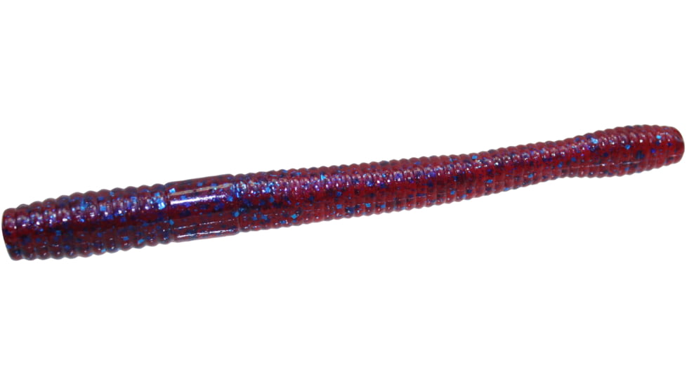 Zoom Magnum Finesse Worm, 10 Pack, 5in, Plum, 114004X