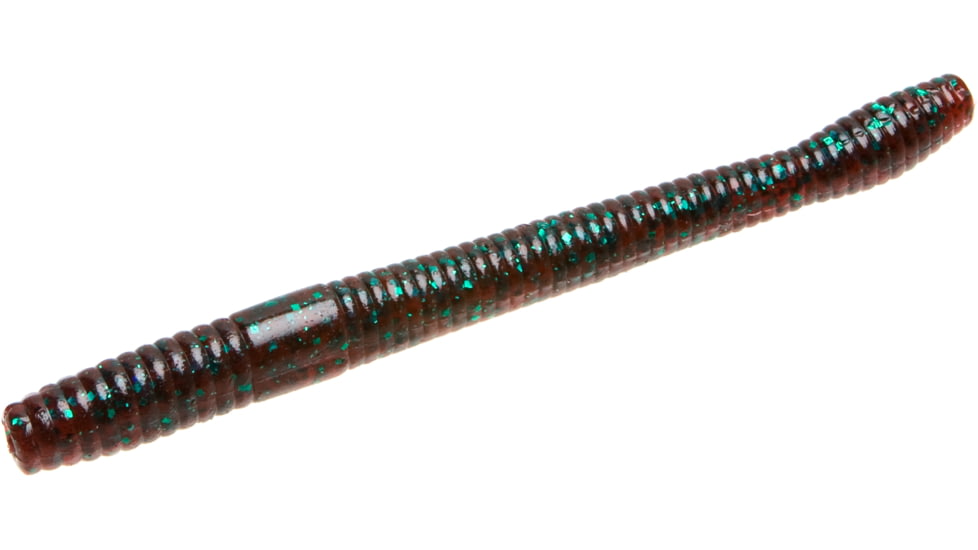 Zoom Magnum Finesse Worm, 10 Pack, 5in, Red Bug, 114021