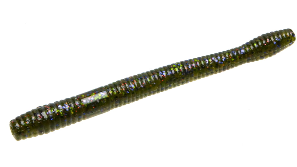 Zoom Magnum Finesse Worm, 10 Pack, 5in, Watermelon Candy Red, 114281X