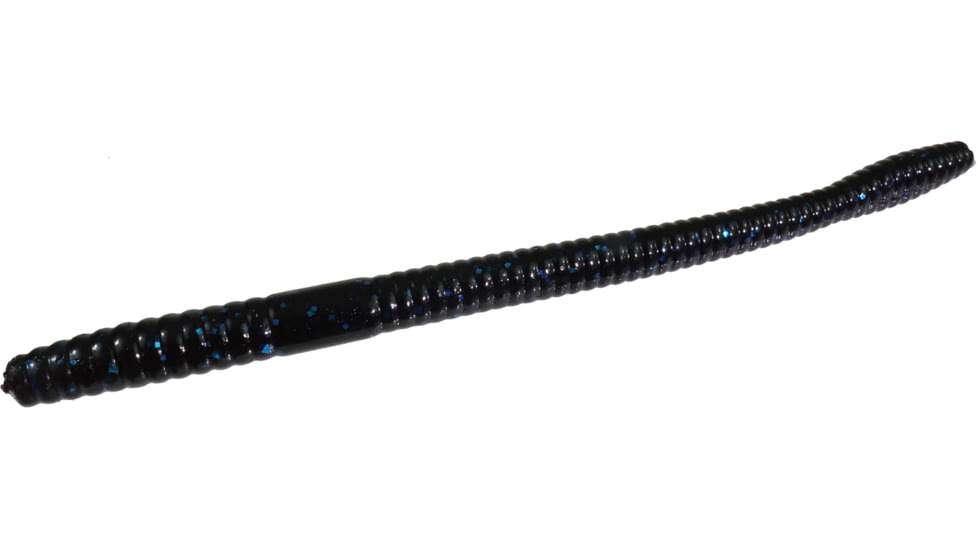 Zoom Magnum Trick Worm, 8 Pack, 7in, Black/Blue, 115072X