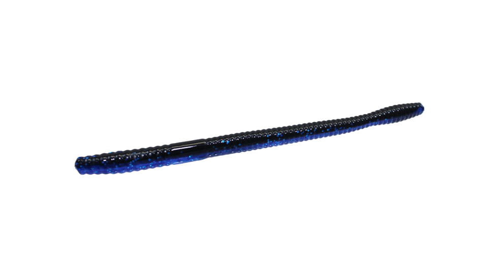 Zoom Magnum Trick Worm, 8 Pack, 7in, Black Sapphire, 115100X