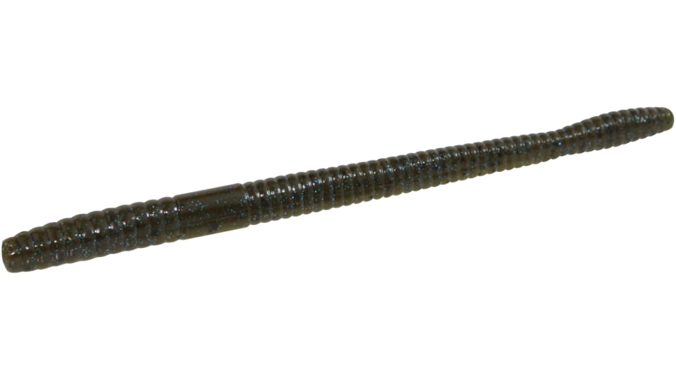 Zoom Magnum Trick Worm, 8 Pack, 7in, Green Pumpkin Blue, 115239X
