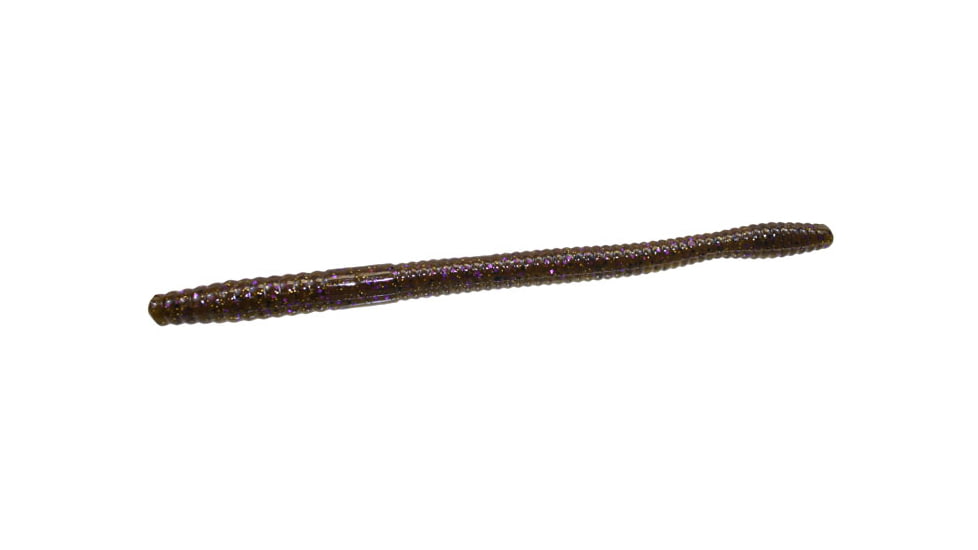 Zoom Magnum Trick Worm, 8 Pack, 7in, Green Pumpkin Prp Gold, 115249X