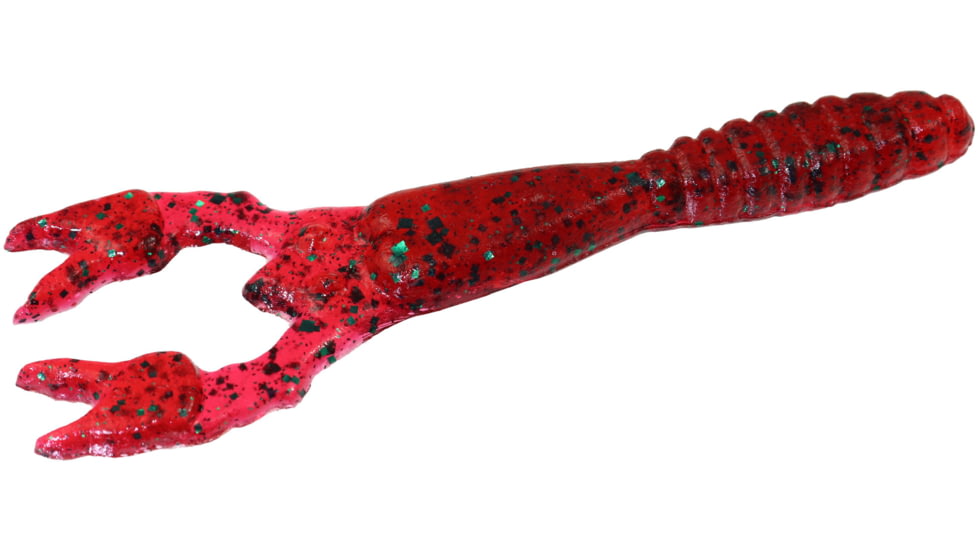 Zoom Road Kill Craw Bait, 10 Pack, 4.25in, Red Bug, 013021X