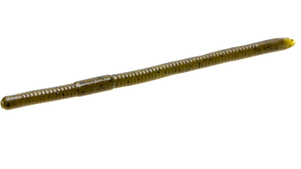 Zoom Swamp Crawler Finesse Worm, 5 Pack, 5.5in, Green Pumpkin 2, 16025