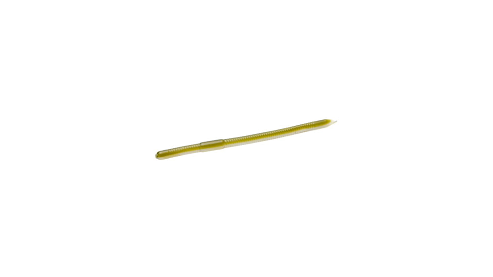 Zoom Swamp Crawler Finesse Worm, 5 Pack, 5.5in, Green Weenie 2, 016287X