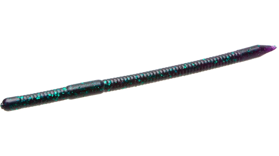 Zoom Swamp Crawler Finesse Worm, 5 Pack, 5.5in, Junebug 2, 016005X