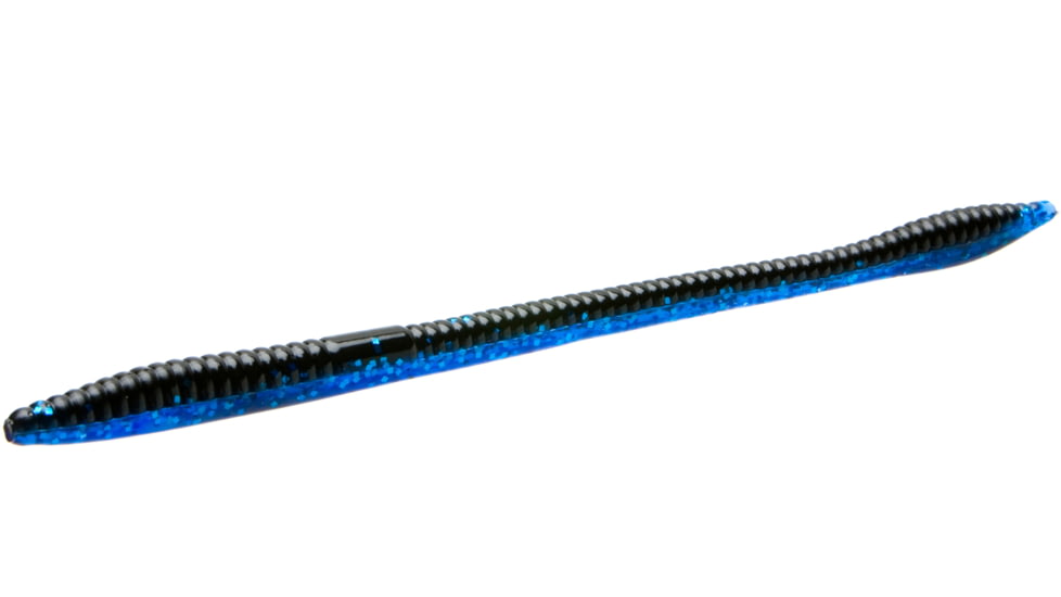 Zoom Trick Worm, 20 Pack, 6.5in, Black Sapphire, 006100X