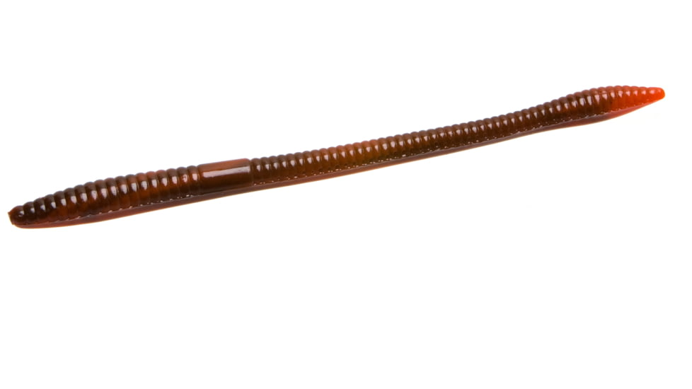 Zoom Trick Worm, 20 Pack, 6.5in, Brown-Orange Swirl, 006193X