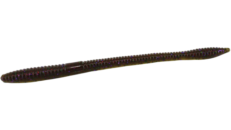 Zoom Trick Worm, 20 Pack, 6.5in, Green Pumpkin Candy Red, 006332X