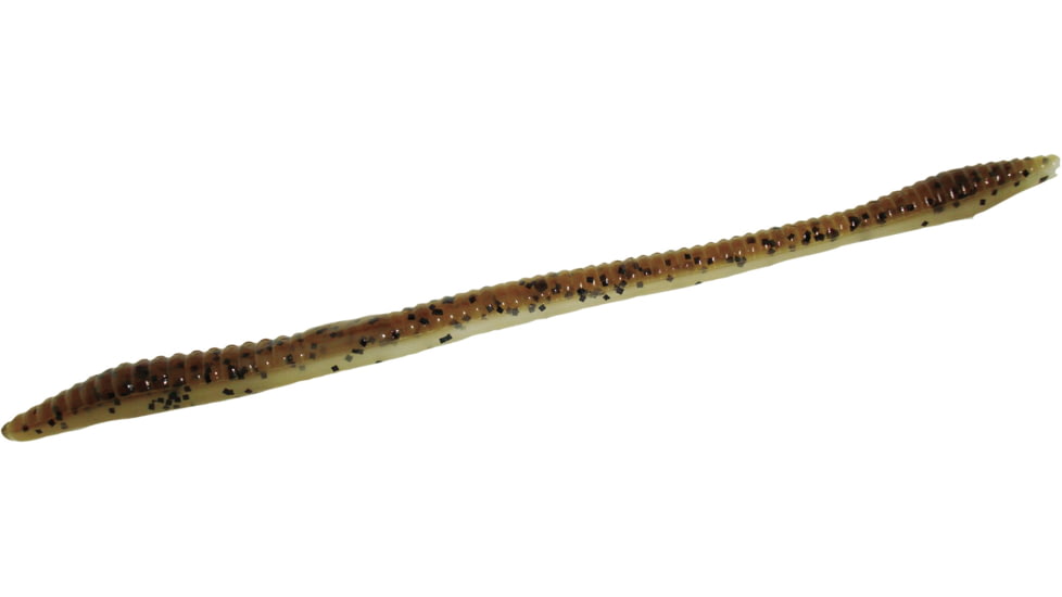 Zoom Trick Worm, 20 Pack, 6.5in, Green Pumpkin/Pearl, 006235X