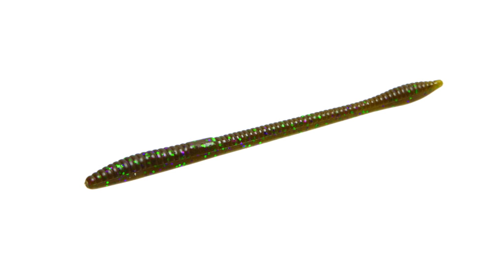 Zoom Trick Worm Worm, 20, 6.5in, Green Pumpkin Purple Green, 6349