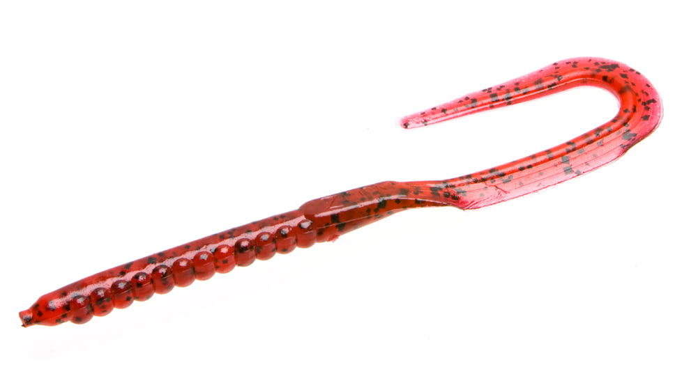 Zoom U-Tale Mid-Size Worm, 20 Pack, 6 3/4in, Cherry Seed, 001018X