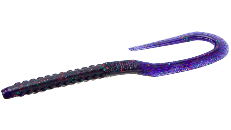 Zoom U-Tale Mid-Size Worm, 20 Pack, 6 3/4in, Junebug Red, 1177