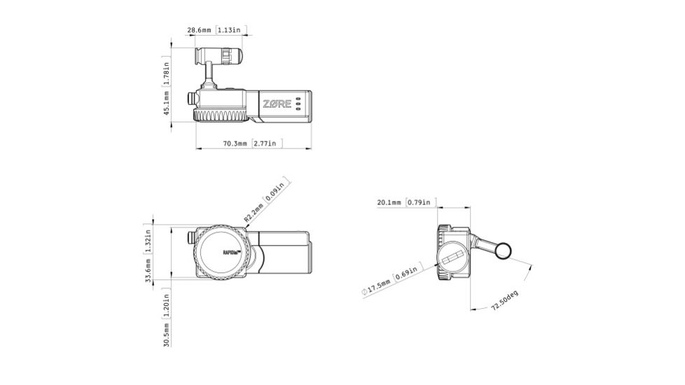 Zore X Core 9x19 Caliber-Specific Electro-Mechanical Lock, Black, 2.77 In, ZORE X Core