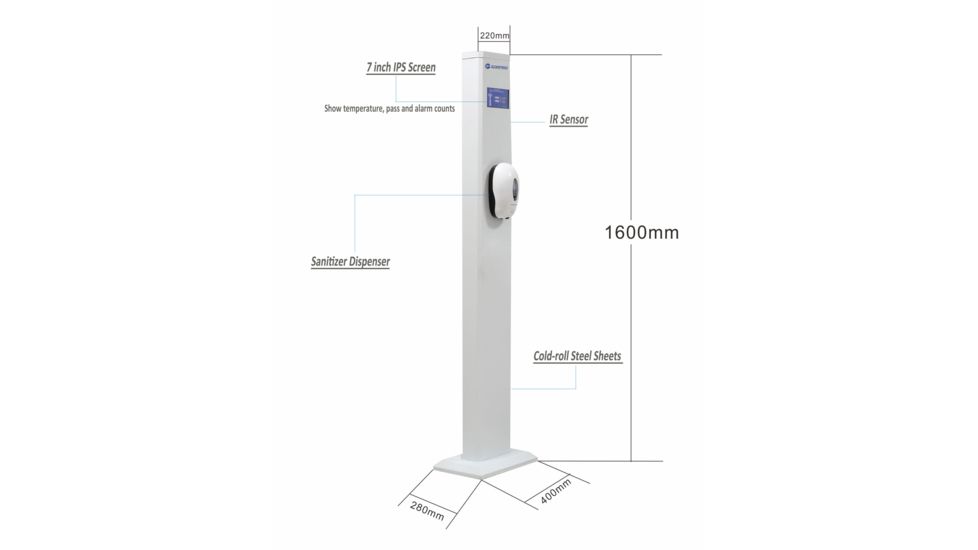 Zorpro Zortemp 1000 Infrared Body Temperature Reader, White, zortemp1000