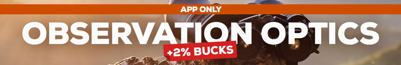 14% OFF Observation Optics in the App <em>&mdash; 105 products / 115 models</em>