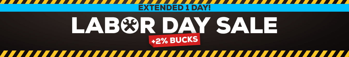 Extended 1 Day! 13% OFF + 2% Bucks <em>&mdash; 135 products / 159 models</em>