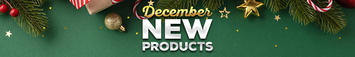 December New Products! Unwrap Something New. <em>&mdash; 80 products / 531 models</em>