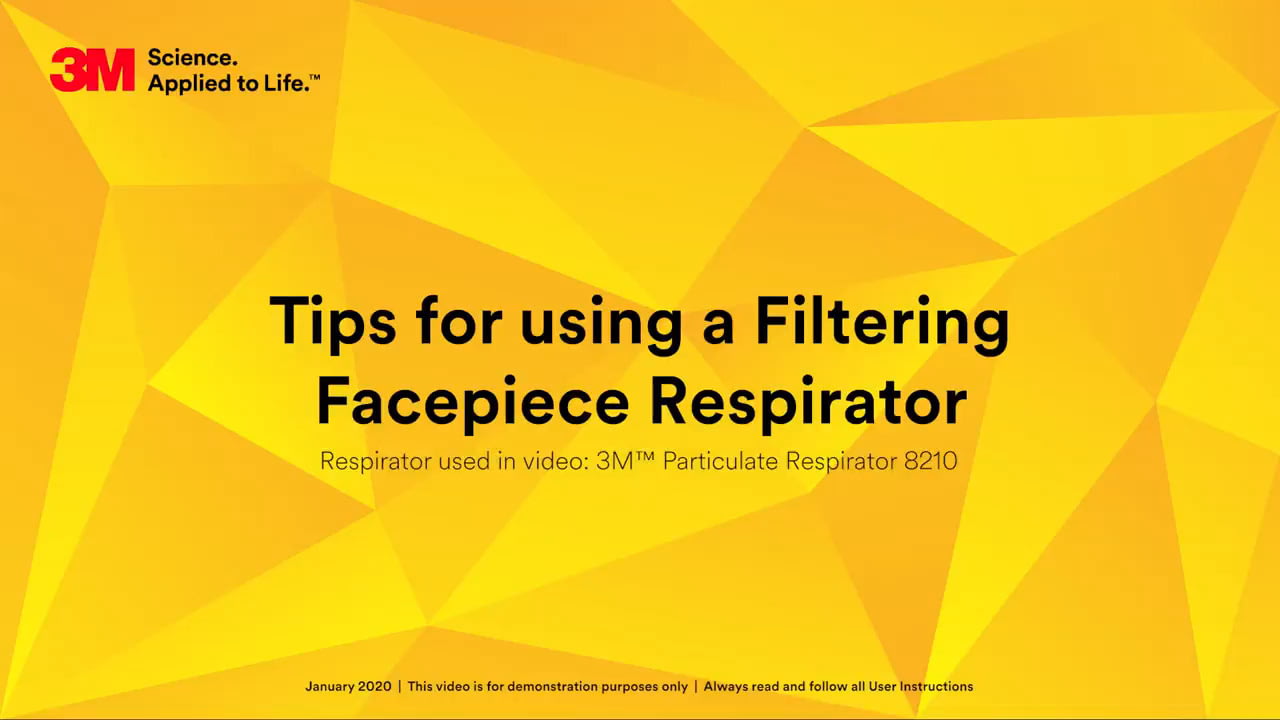 opplanet 3m tips for using a 3m filtering facepiece respirator 8210 video