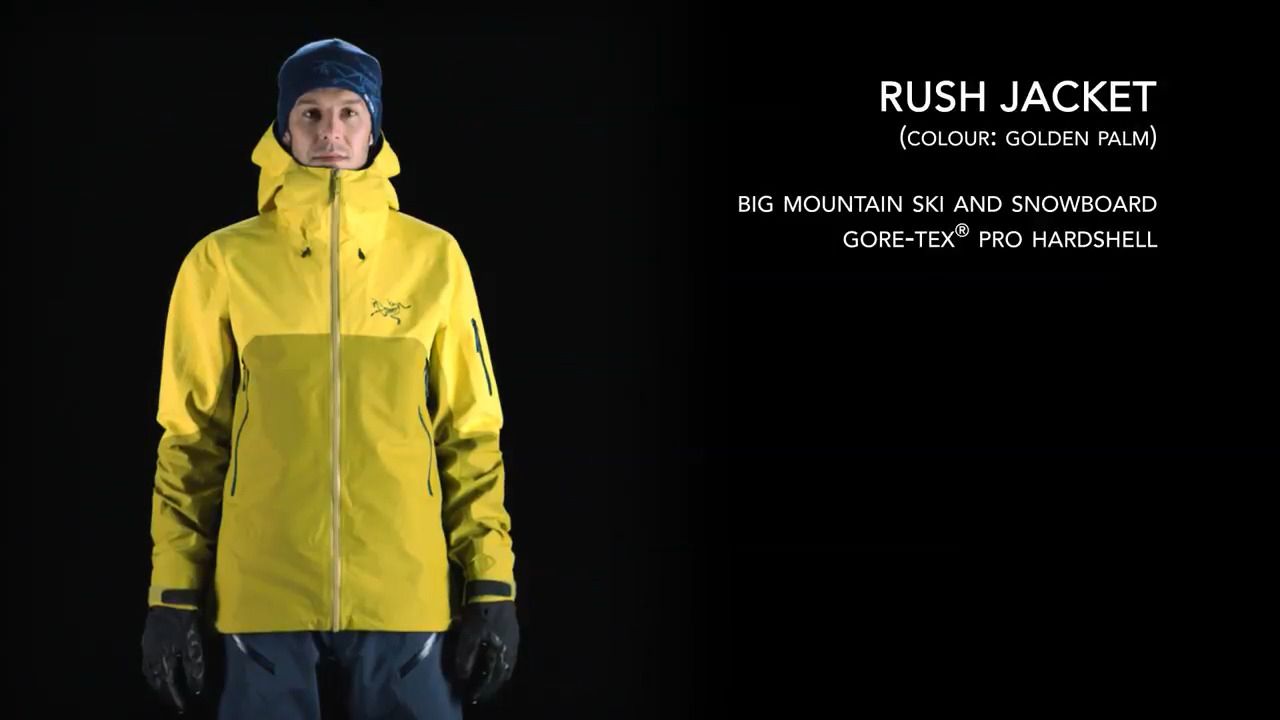 opplanet arcteryx rush jacket mens golden palm video