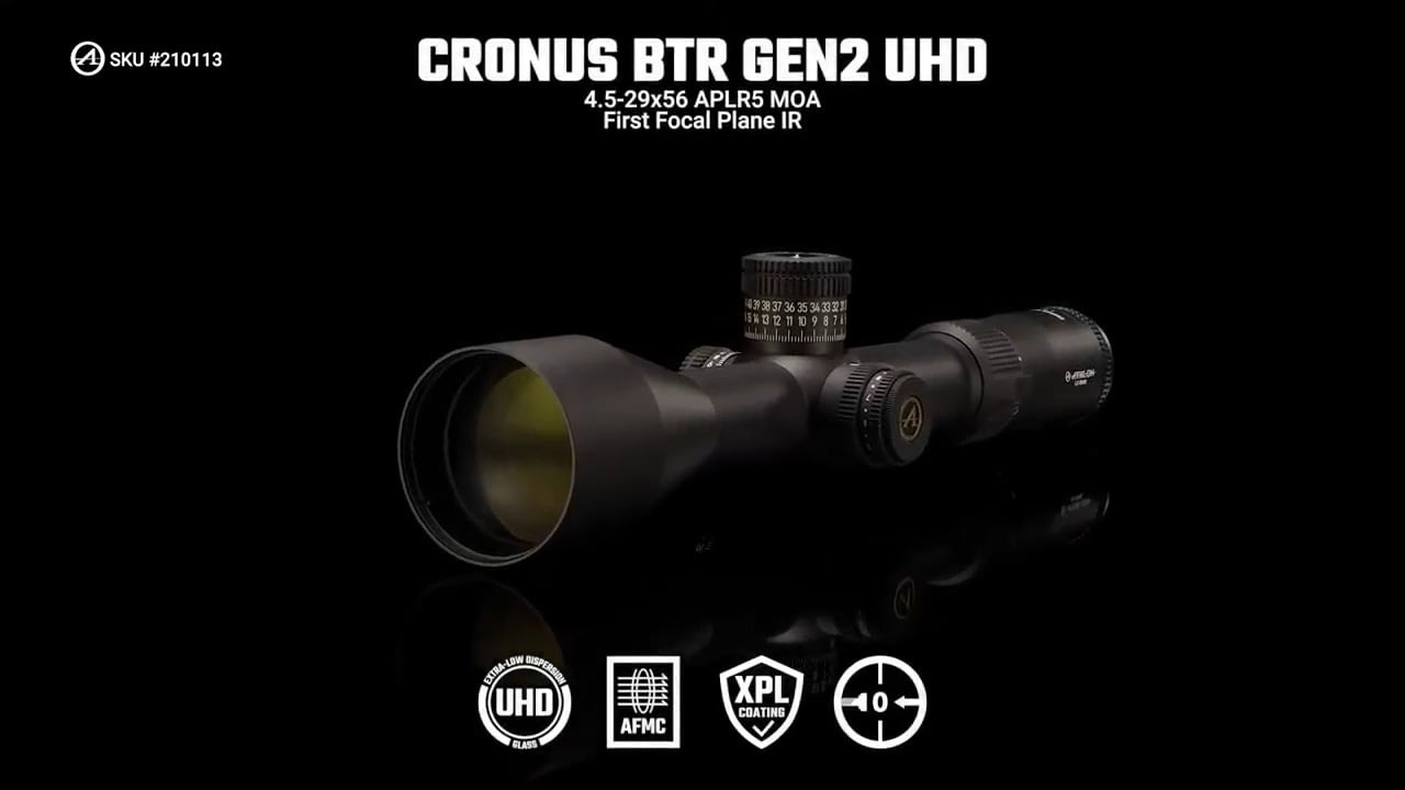 opplanet athlon optics 210113 cronus btr gen2 uhd 4 5 29x56 aplr5 moa ffp ir features video