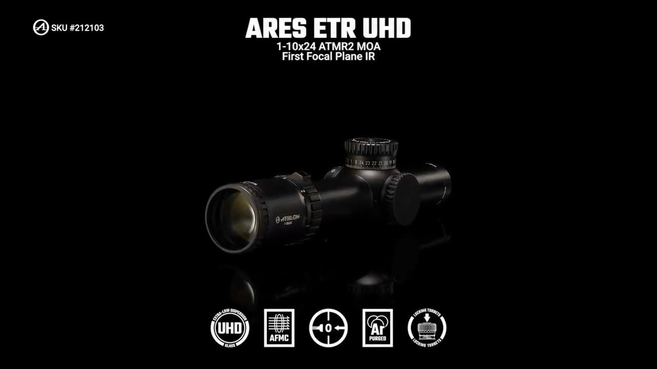 opplanet athlon optics 212103 ares etr uhd 1 10x24 atmr2 moa ffp ir features video