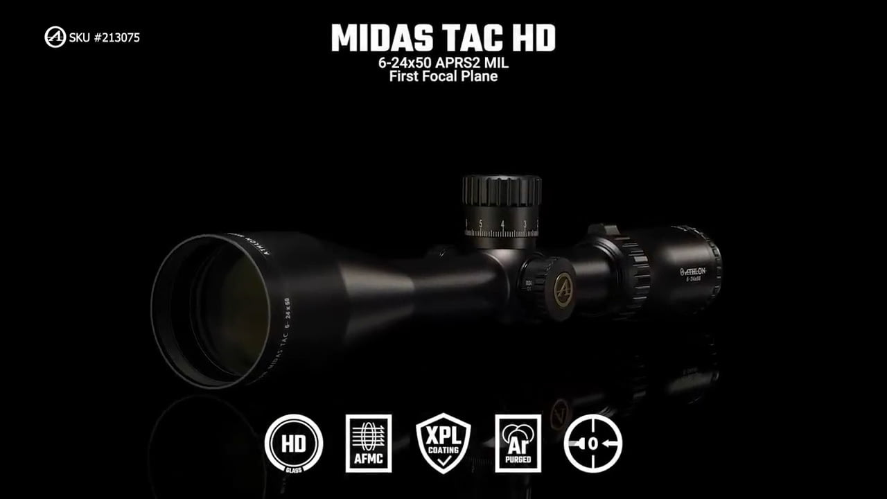 opplanet athlon optics 213075 midas tac hd 6 24x50 aprs2 mil ffp features video